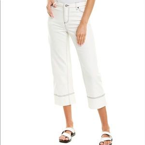 Vince Camuto - Pearl Ivory Cropped Wide-Leg Jean